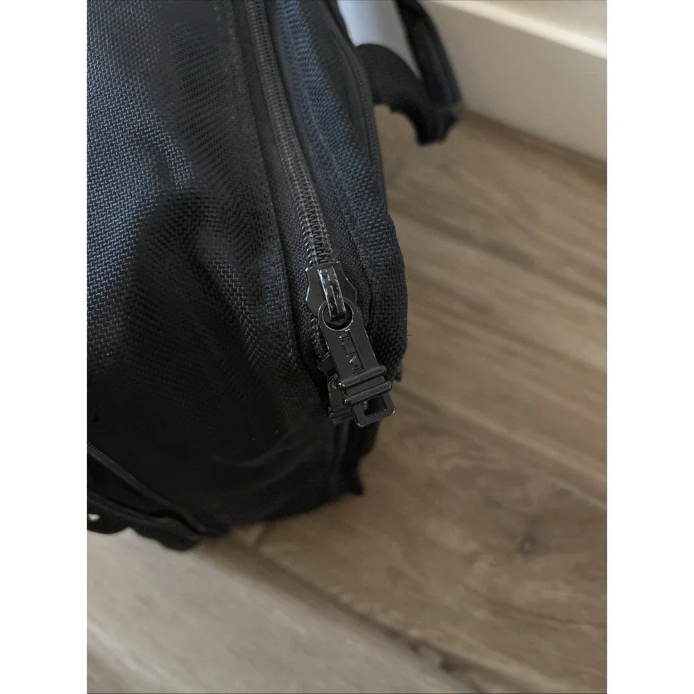 TUMI 2-Way Briefcase Black Nylon Leather Expandable Handbag 26141DH Mens